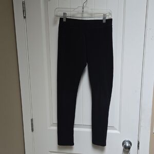 Old Navy Classic Black Fleece Winter Kids Leggings Large 10-12 Years